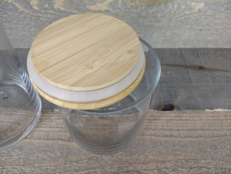 Personalized Bamboo/glass Jars Many Designs Available Etsy