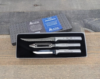 3 Piece Rada Knife Set - Personalized - Tomato, Peeler, Parer Knives