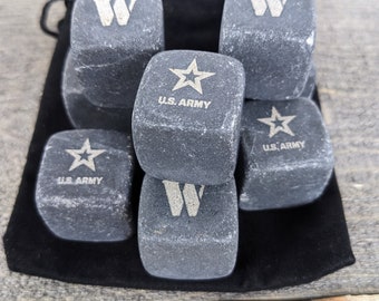 Whiskey Stones - Personalized- Veteran - Military