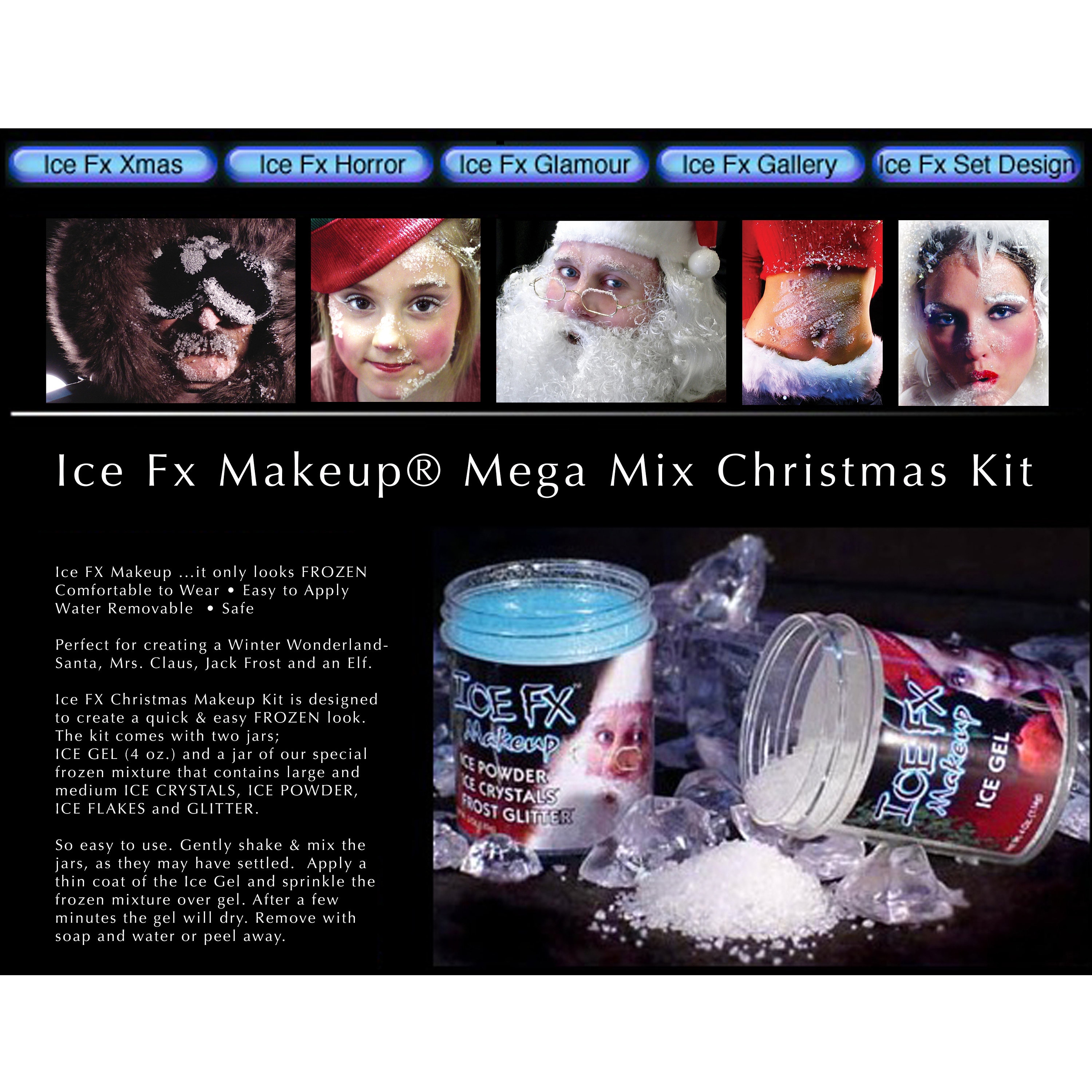 Ice FX Frozen Makeup Kit de maquillaje de Santa maquillaje | Etsy México