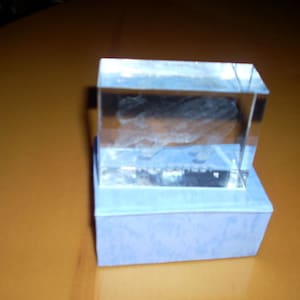 Wall Street Glass Bull Ornament Paperweight.