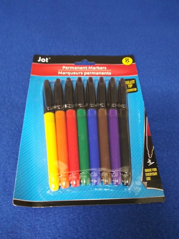 Jot All Purpose Assorted Permanent Markers 8 Pack 