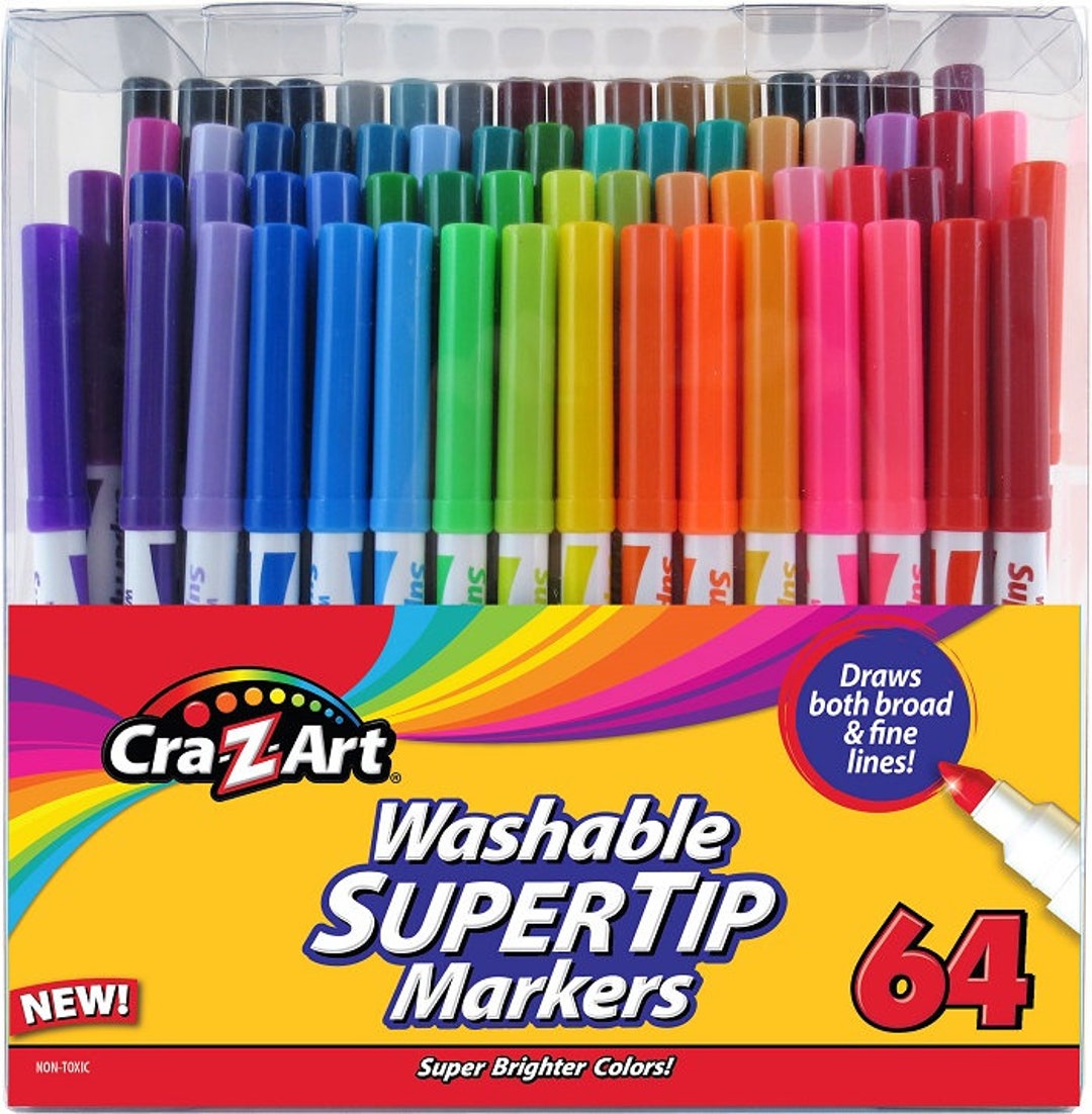 Crayola Washable Super Tips Marker Set, 100 Ct, School Supplies, Art  Supplies for Kids & Teens