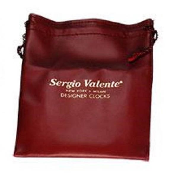 Sergio Valente Designer Clock Watch Gift Pouch Bag