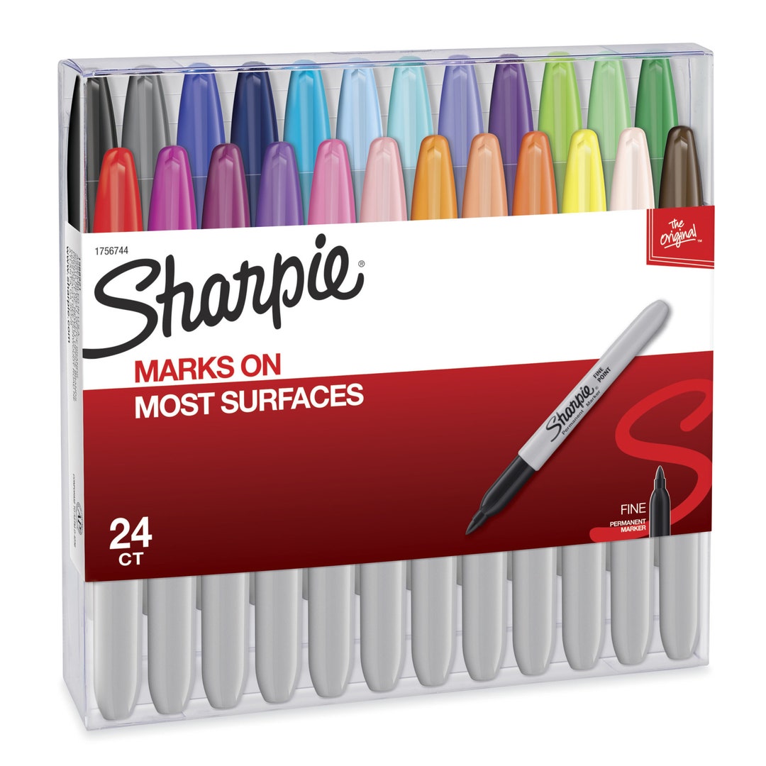 12 Color Sharpie Permanent Markers, Fine Point, Assorted, 12 Pack