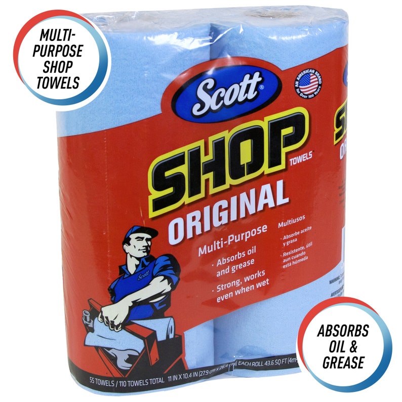 Scott Blue Shop Towels 2 Pack Etsy