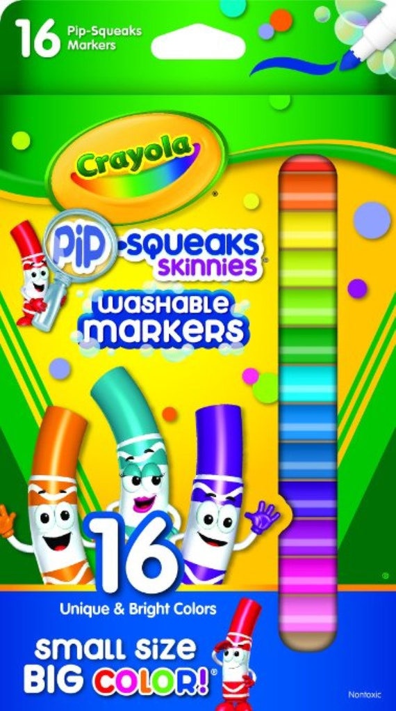 Crayola Pip Squeaks Washable Markers, Mini Markers in Classic