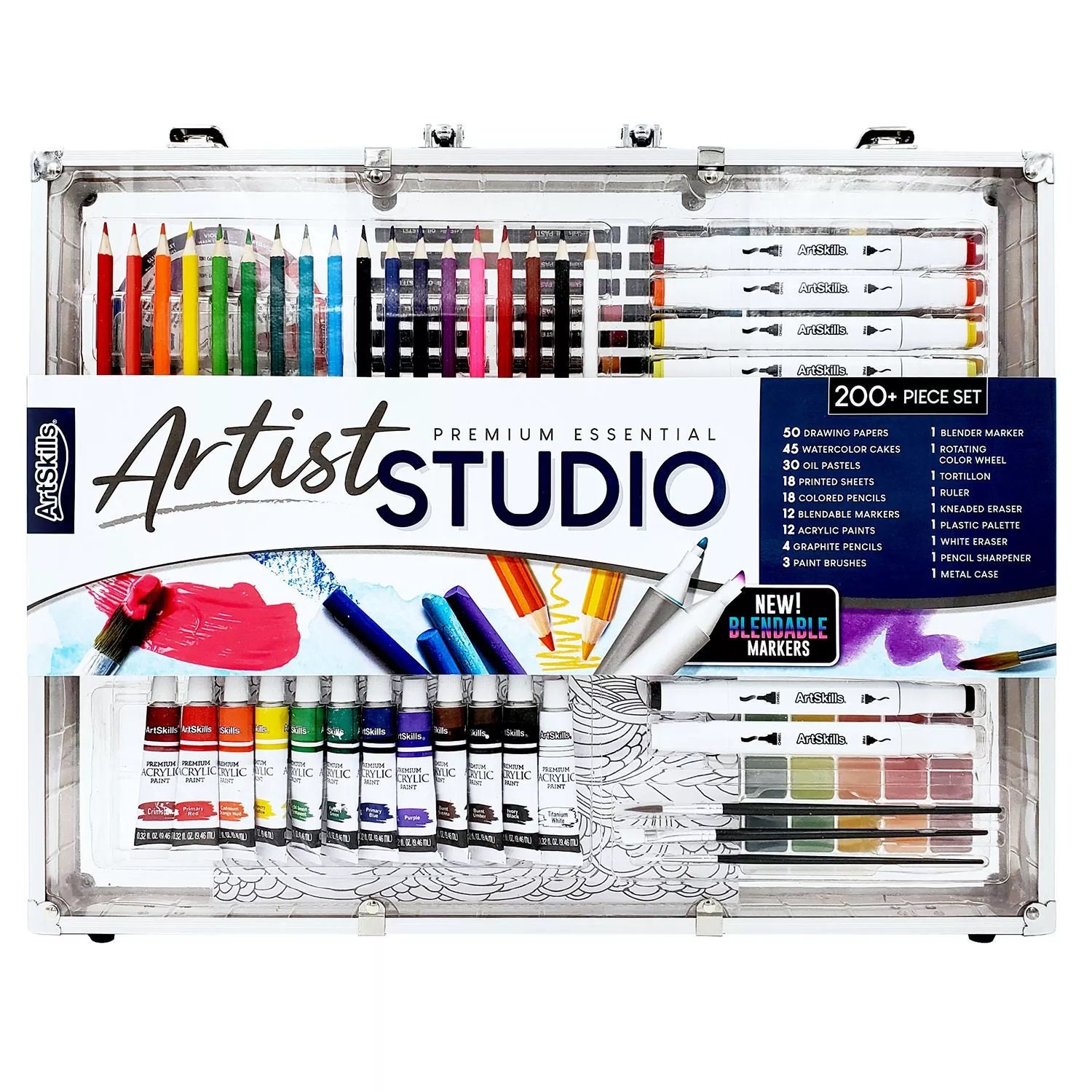 Artskills Watercolor Pens Set with Brush Tips, Watercolor Markers for Adults with Water Brush Pen, Art Supplies for Artists