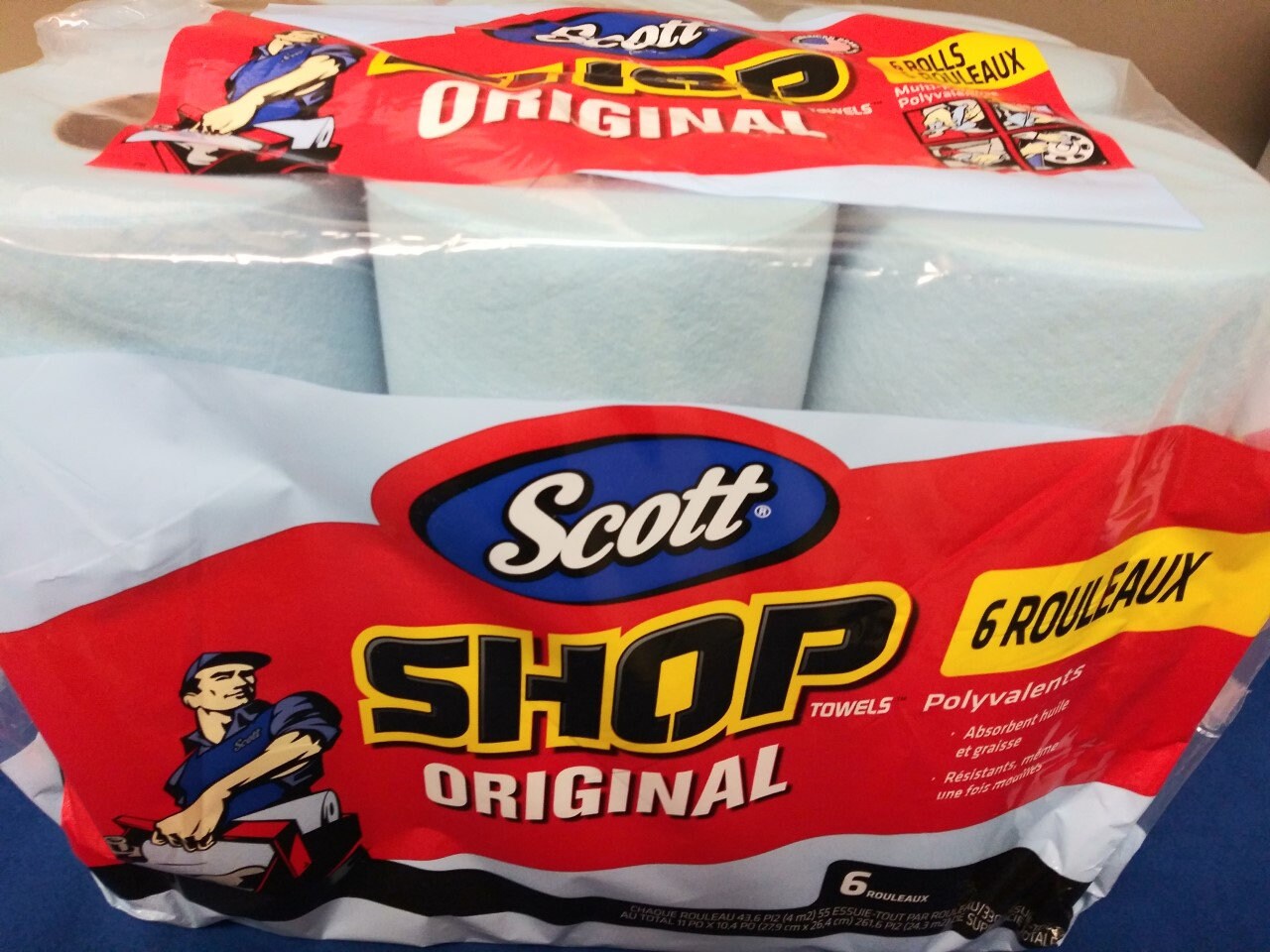 Scott Blue Shop Towels 6 Rolls Etsy