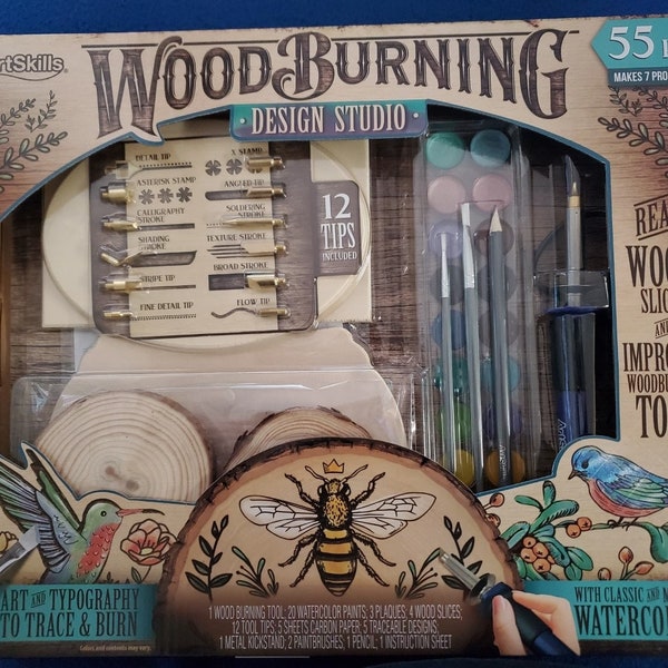 ArtSkills Wood Burning Kit, Design Studio 55-Piece Set