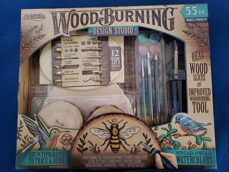 ArtSkills Wood Burning Kit, Design Studio 55-Piece Set image 1