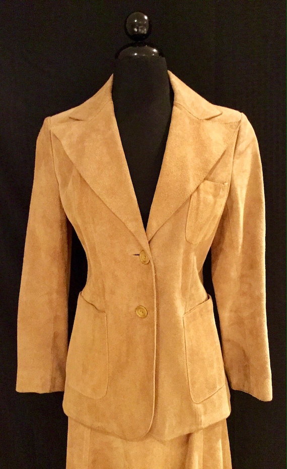 Vintage Western Suede Skirt & Blazer, SAKS FIFTH … - image 2