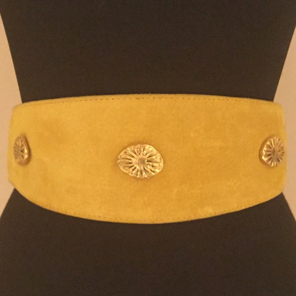 RETRO PARIS Cummerbund Suede Belt, Vintage, 1960’s, Back Buckle, Rare