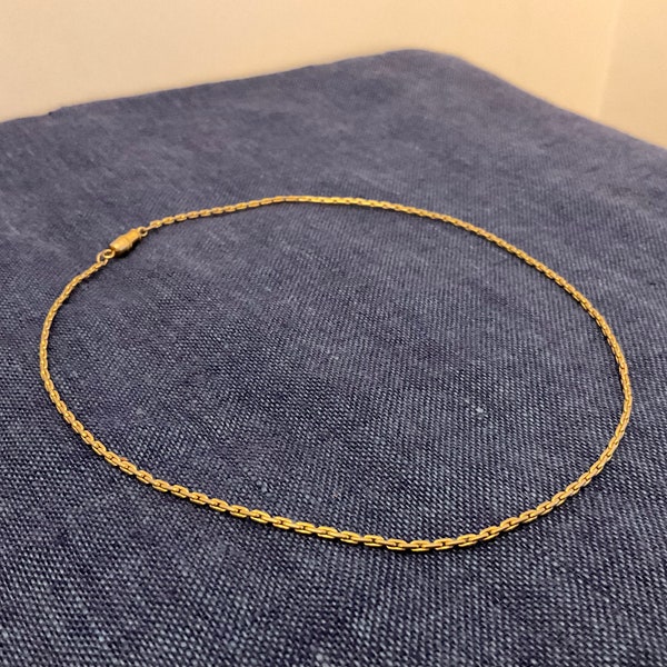 Vintage Gold Tone Choker Chain