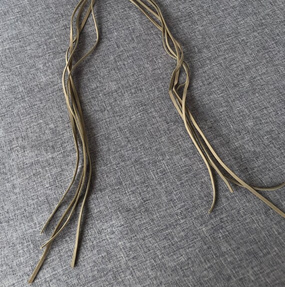 Vintage African Glass Beaded Tie Belt, Kenya, Art… - image 7