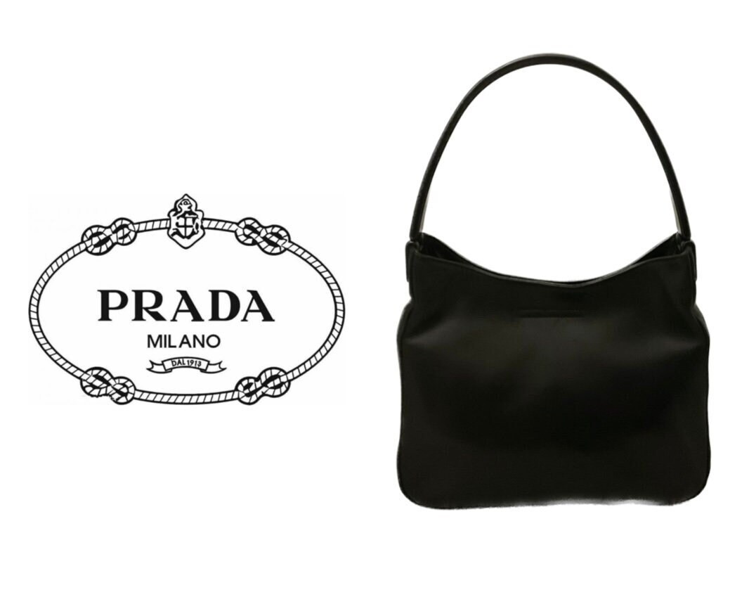 Vintage Prada Milano Big Logo Hand Bag , Shoulder Bag Rare