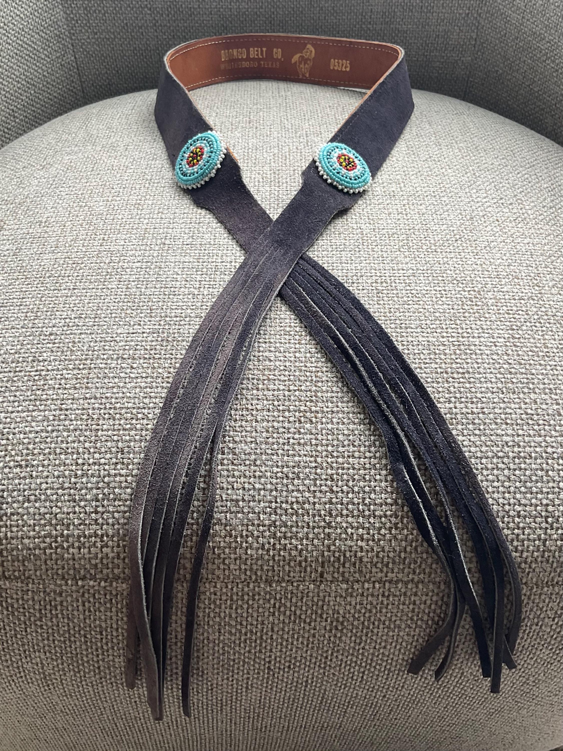 Suede Fringe Belt - Etsy