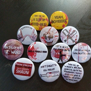 Shaun of the Dead magnets 1.25&quot; / 32mm fridge magnets MATURE/Language/ Zombies, Cornetto/Blood & Ice Cream Trilogy