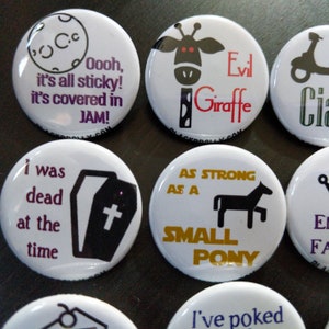 Eddie Izzard buttons 1.25 / 32mm pin back button/badge image 5