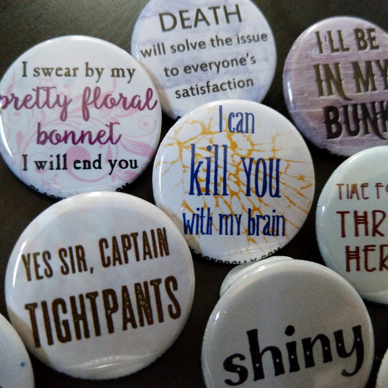 Firefly Serenity buttons 1.25 / 32mm pin back badges image 3