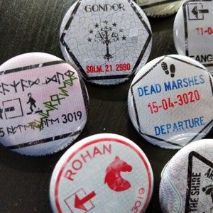 Complete set of 12 Middle Earth passport stamp magnets ON SALE 1.25 / 32mm fridge magnets image 5