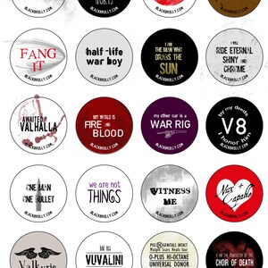 Fury Road buttons 1.25 / 32mm pin back badges: We Are Not Things, War Boys, Vuvalini image 9