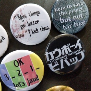 Cowboy Bebop buttons 1.25 / 32mm pin back button/badge : See you, Space Cowboy image 3