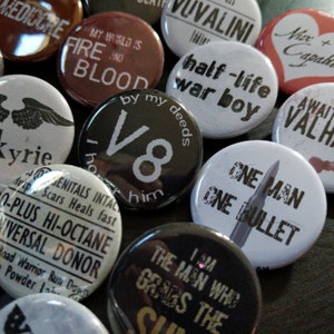 Fury Road buttons 1.25 / 32mm pin back badges: We Are Not Things, War Boys, Vuvalini image 6