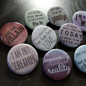 Sense8 buttons 1.25 / 32mm pin back badges image 2