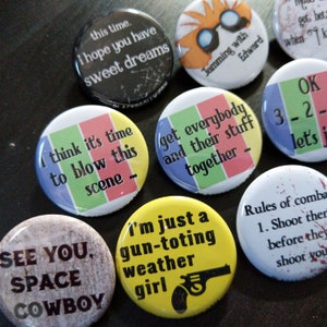 Cowboy Bebop buttons 1.25 / 32mm pin back button/badge : See you, Space Cowboy image 7