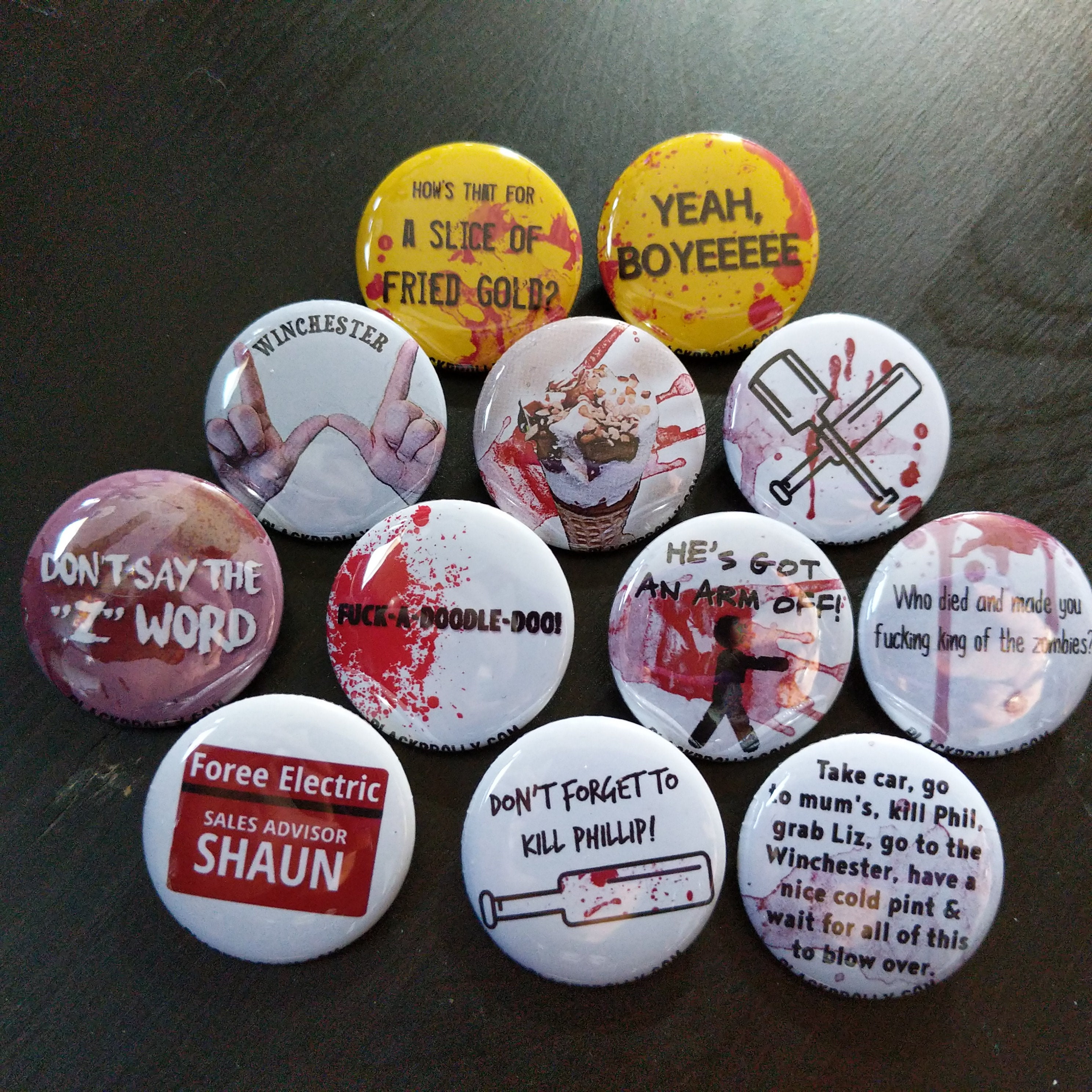 Shaun of the Dead buttons 1.25 / 32mm pin back badges Etsy
