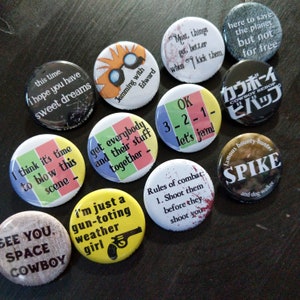 Cowboy Bebop buttons 1.25&quot; / 32mm pin back button/badge : See you, Space Cowboy