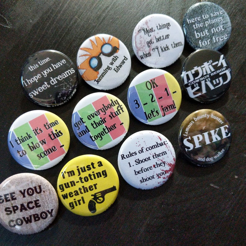 Cowboy Bebop buttons 1.25 / 32mm pin back button/badge : See you, Space Cowboy image 1