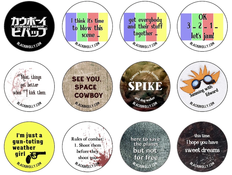 Cowboy Bebop buttons 1.25 / 32mm pin back button/badge : See you, Space Cowboy image 9