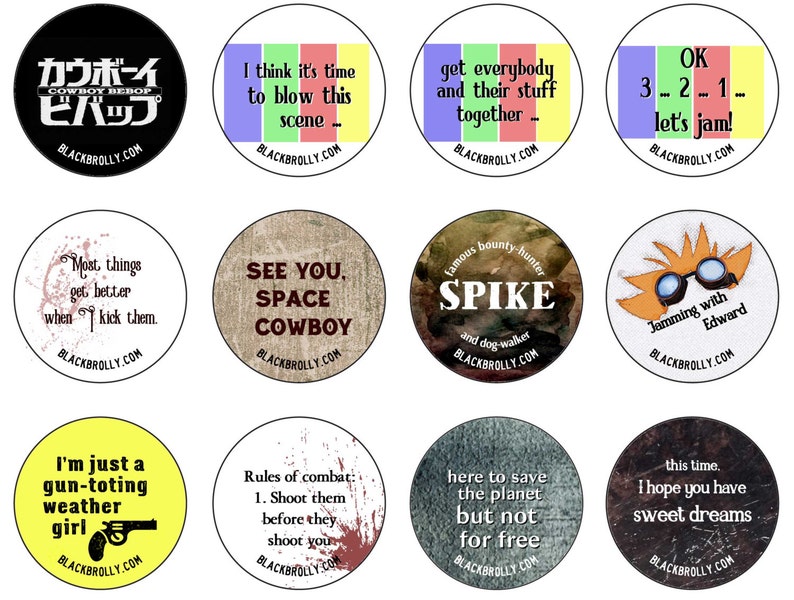 Cowboy Bebop buttons 1.25 / 32mm pin back button/badge : See you, Space Cowboy image 9