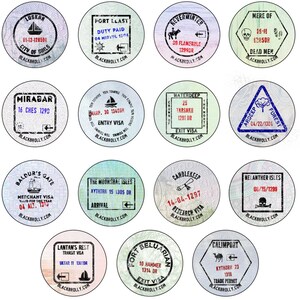 Forgotten Realms passport stamp buttons 1.25 / 32mm pin back button/badge Dungeons & Dragons imagem 9