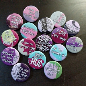 Invader Zim buttons [GIR set] 1.25&quot; / 32mm pin back badges