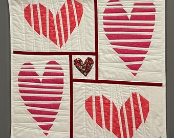 1 Heart 3 Ways - Heart Block and Quilt Pattern