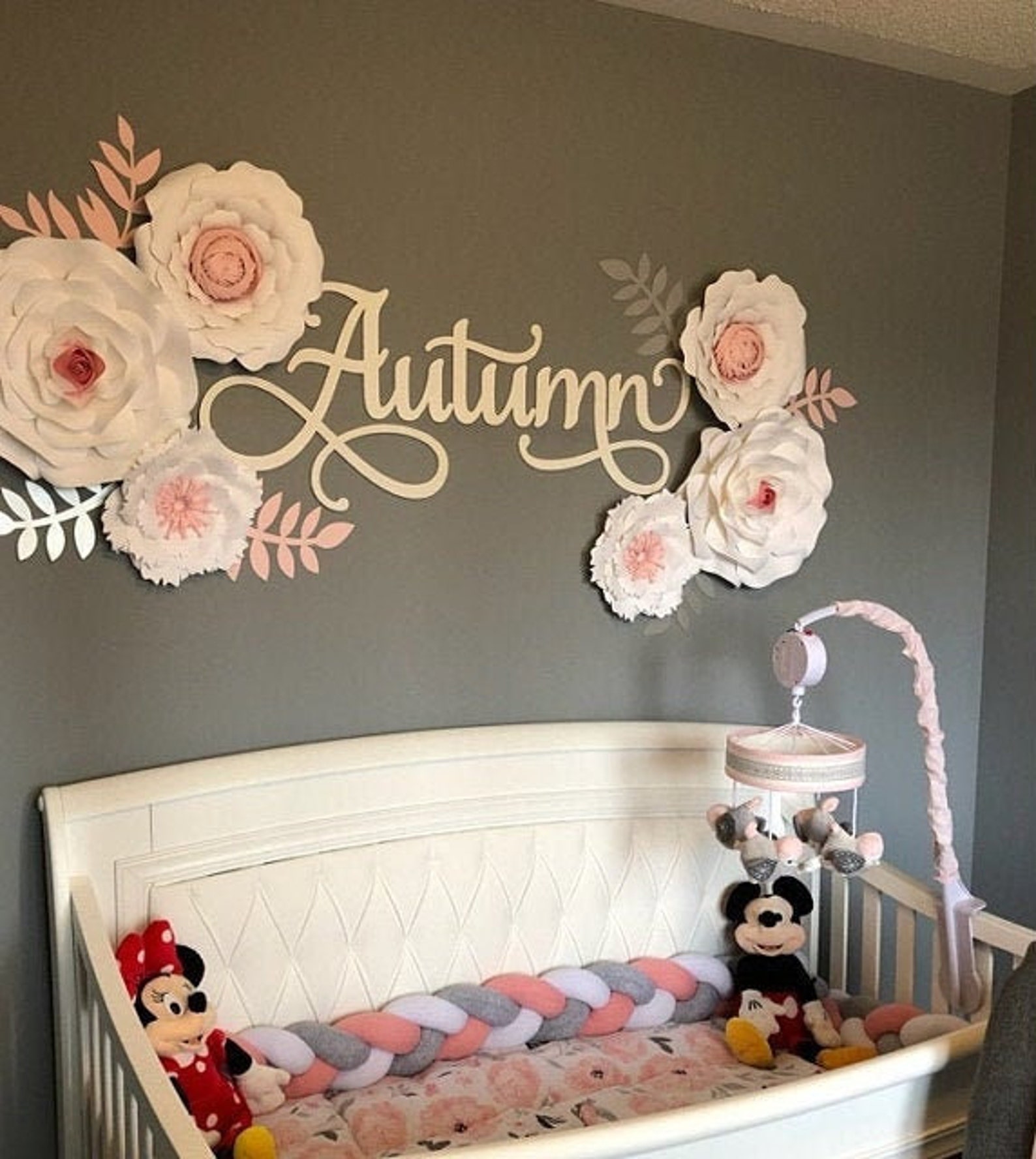 Floral Name Decor Nursery Name Sign Baby Name Sign | Etsy