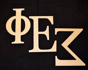 Unpainted Wooden Greek Letters, Beta,Delta,Kappa,Theta,Omega,Zeta any letters - any size