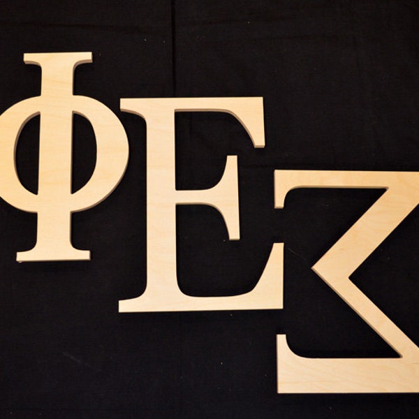 Unpainted Wooden Greek Letters, Beta,Delta,Kappa,Theta,Omega,Zeta any letters - any size