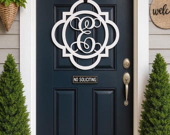 Monogram Door Hanger, Monogram Door Wreath, Initial Door Hanger, Wooden Monogram, Wooden Letters Wall Hanging, Wedding gift Housewarming