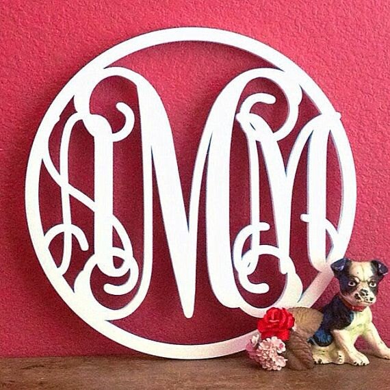 Wooden Monogram Unpainted Wood Monogram Wooden Letters | Etsy