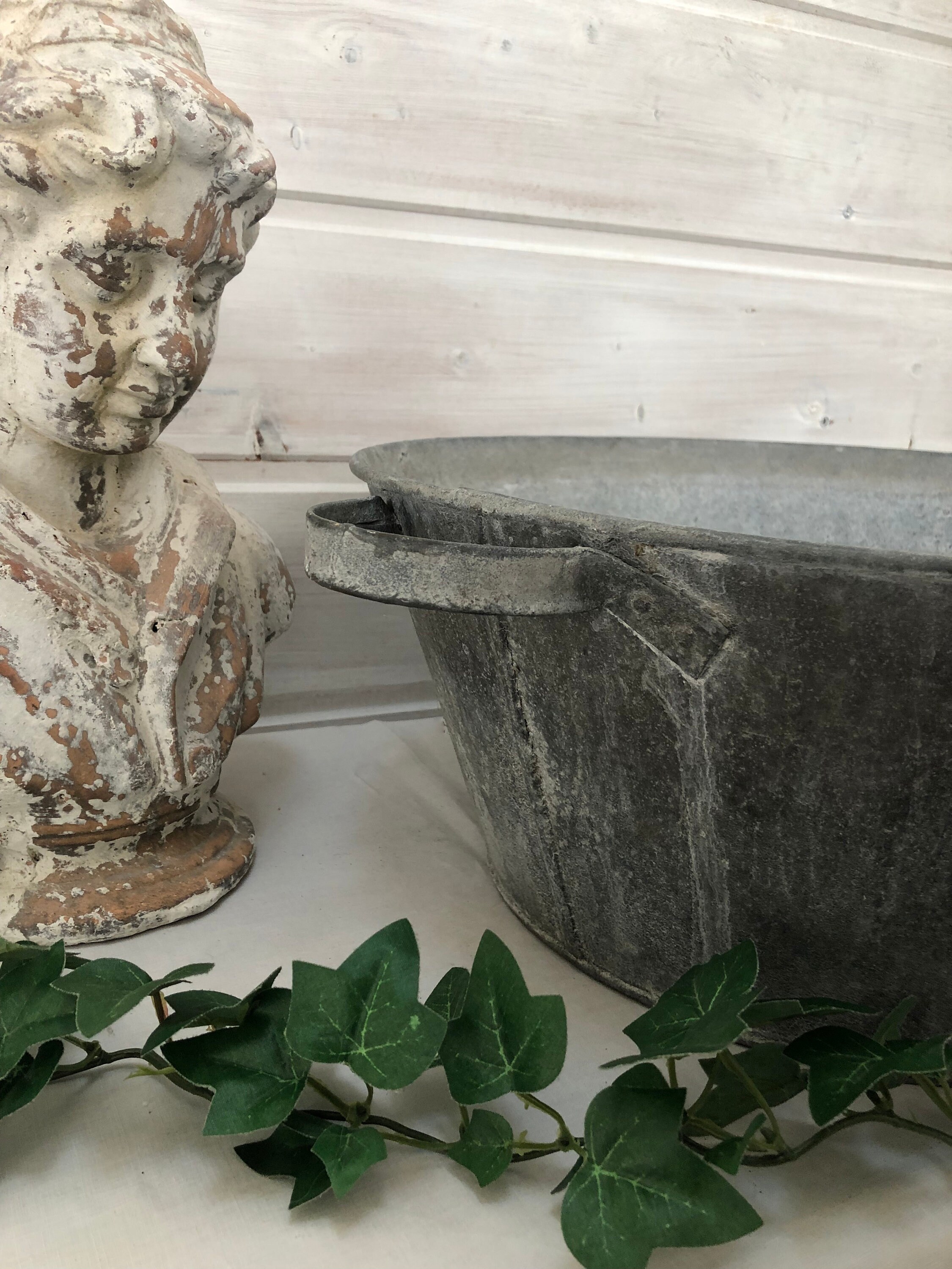 Bassine en Zinc, Décoration de Jardin