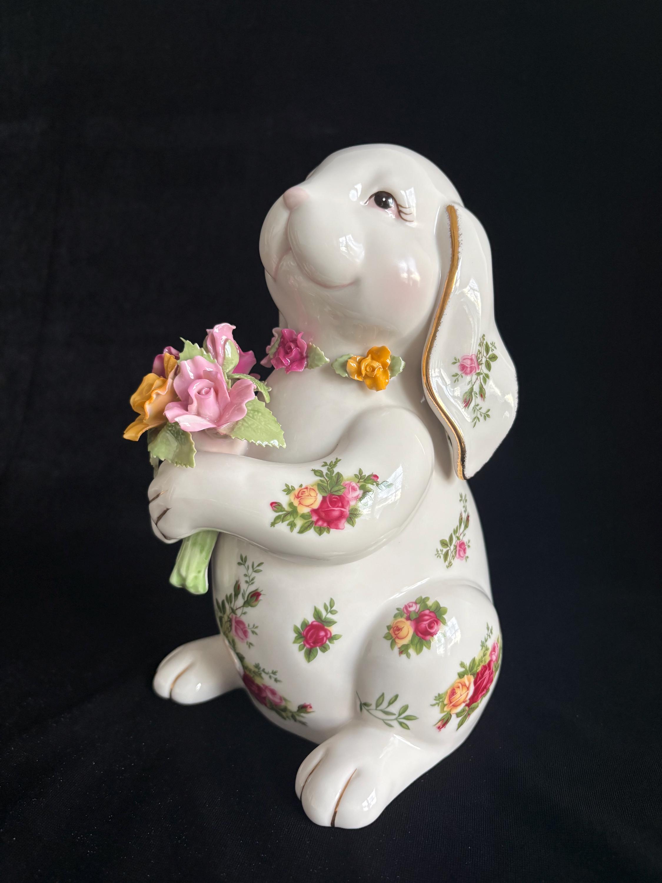 ロイヤルアルバート　バニー　トリンケット Royal Albert Old Country Roses Bunny - Etsy