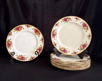 Royal Albert Old Country Roses 10 3/8” Dinner Plate | Bone China | England & Later Backstamp Options