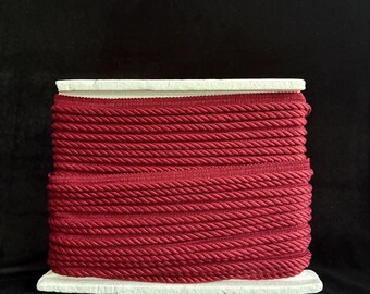 Vintage Conso Lip Cord Trim Style 21928 Color J18 Wine 20 Yards Plus 2 Yards Upholstery Piping