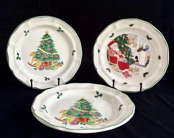 Vintage Mikasa French Countryside Holiday Plates - Santa F9010 or Yule Glow F9011