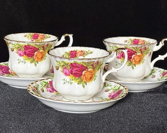 Royal Albert Old Country Roses Teacup & Saucer Set | Bone China | England and  Later Backstamp Options