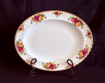Royal Albert Old Country Roses Oval Serving Platter 13.5” | Bone China | Made in Indonesia